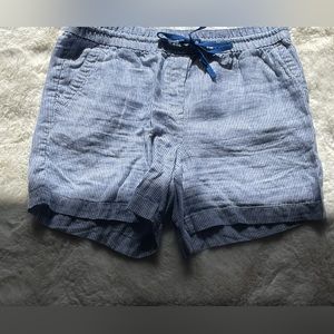 Talbots blue and white linen shirt Size XL